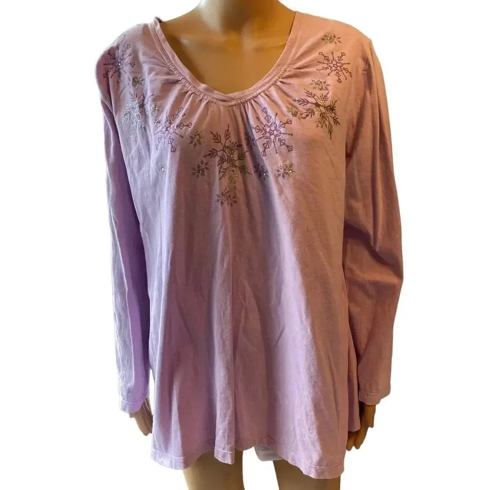 Basic Edition 100% Cotton Comfortable Shirt Women Plus Size 2X